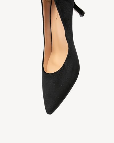 Women's Velvet Low High Heels - Solid Color Elegant Dress Pumps for Wedding, Parties & Daily Work4