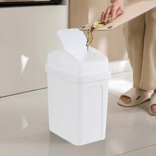 Caneca de basura pequeña de plástico con tapa basculante miniatura 2