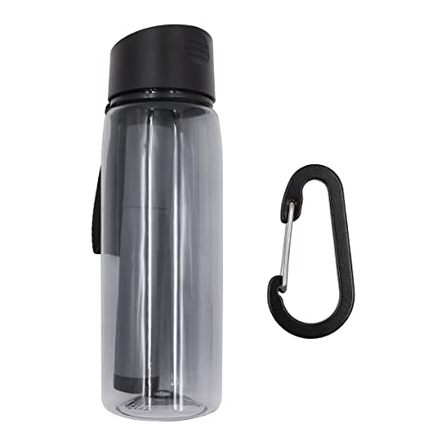 VOANZO Filter Water Bottle with Compass Cartridges for Hiking Camping Travel Emergency Preparedness-650mL - Image 3