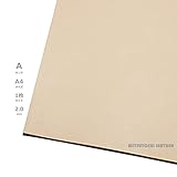 ヌメ革 牛革 A4 1枚 ([2.0mm | Aランク], ナチュラル) 日本製 MITSUYOSHI.LEATHER タンニンなめし レザークラフトパーツ カットレザー 革手芸 革細工 きなり 材料 ハギレ