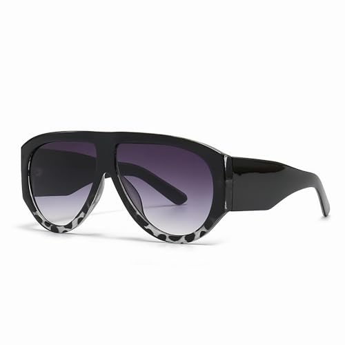 Oversized Aviator Sunglasses for Women Men Trendy Retro 70s Unique Luxury Thick Shades Classic Sun Glasses