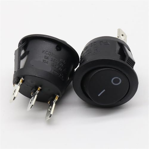 Mini interruptor basculante redondo para arreglar fallos eléctricos en cajas de control 2