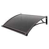 40.2”x30.3”Awning for Door Window Exterior with Drainage Channel,UPF50+ PC Entry Door Outdoor Window Door Awning Canopy,Front Door Overhang Awnings for Sun Shutter,UV,Rain,Snow Protection