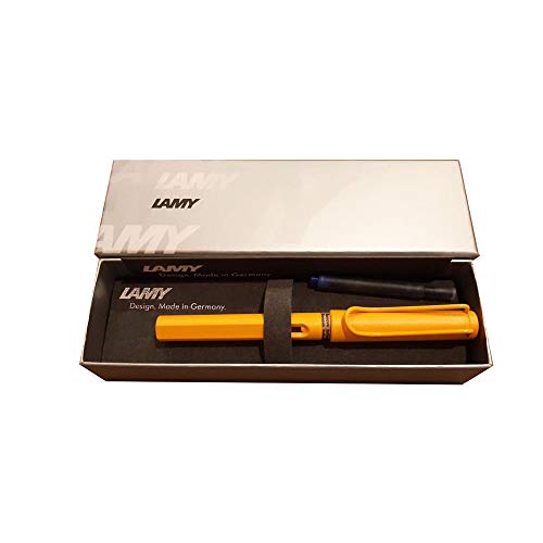 Lamy L21Mg-F Safari Candy Mango Plastic Fountain Pen, Fine #TOP2
