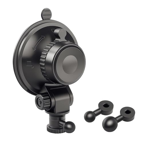 Universal Suction Cup Mount for Garmin Dash Cam Mount Small Reusable Adjustable Angle Windshield Ball Mount for Garmin Mini2 Fit Dashcam 45/47/55/57/65W/67W/Mini 3/X110/X310/Live etc