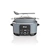 Ninja MC1001 Foodi PossibleCooker PRO 8.5 Quart Multi-Cooker, with 8-in-1 Slow Cooker, Dutch Oven, Steamer & More, Glass Lid & Integrated Spoon, Nonstick, Oven Safe Pot to 500°F, Sea Salt Gray