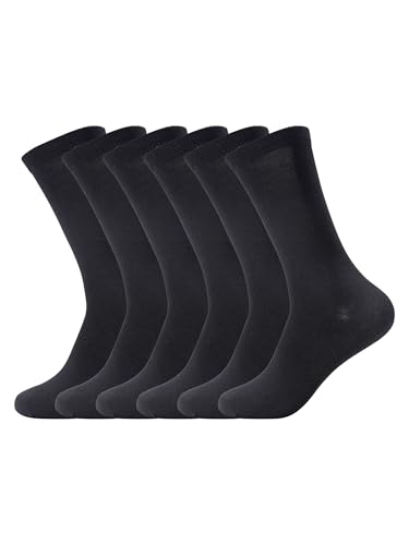 Forony Mens Dress Socks Soild Dress Socks Size 8-13 Combed Cotton Anti Odor Quick Dry Colorful Black 3 Pack