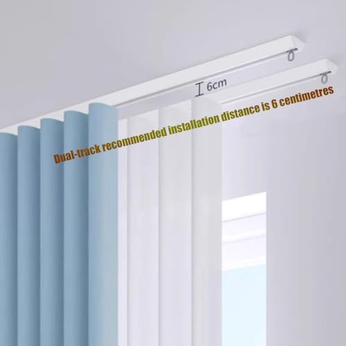 Sistema de riel de cortina como solución divisora en aluminio de 2,4m 4