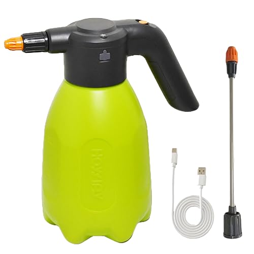 0.5 Gallon Electric Spray Bottle - Garden Sprayer & Plant Mister with Adjustable Nozzles, Rechargeable Battery Powered, Automatic Watering Can for Indoor/Outdoor Plants