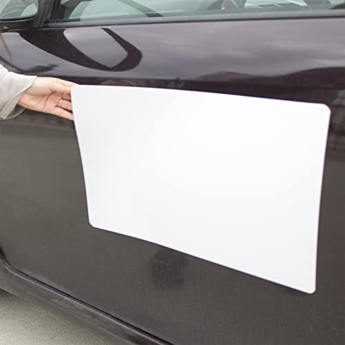 Image of 2 Pack of Blank Magnets with Rounded Corners, Blank Car Magnet Set - Magnet for Commercial or Marketing Vehicles /Cars to Advertise Business, Company Logo, and Prevent Car Scratches & Dents (24x12)