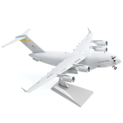 NUOTIE 1/200 C-17 Globemaster? Diecast Airplane Model Kits with Stand Harbor-Hickam AFB Transport Metal Airplane Model Pre-Build Military Aircraft (154th WG)
