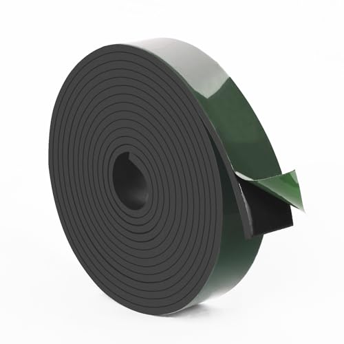 HooTown Adhesive Solid Rubber Strips, Self Neoprene Rubber Sheet Rolls Seal
