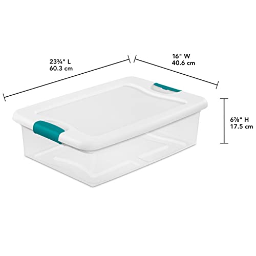 Latching Storage Box, See-Through Base, 32-Qt #TOP1