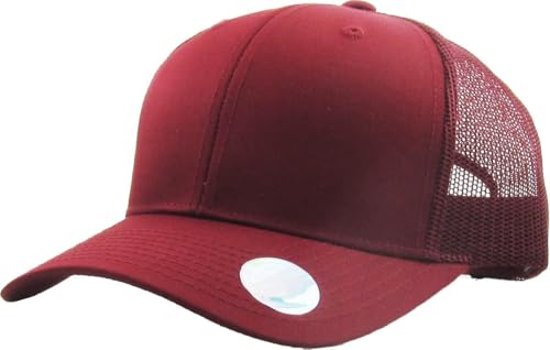 Image of Classic 6 Panel Cotton Twill Mesh Trucker Cap Hat Adjustable Snapback Hat