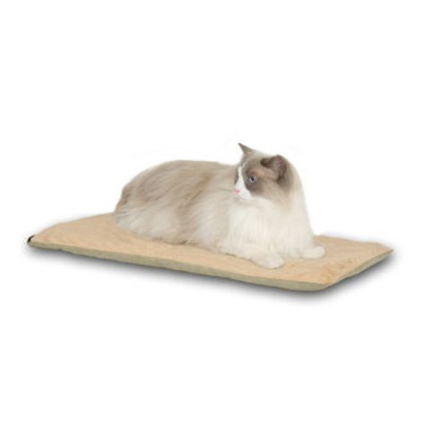 Canyon Comfort 12Inch by 19Inch Heated Cat Mat, Sage and Cream