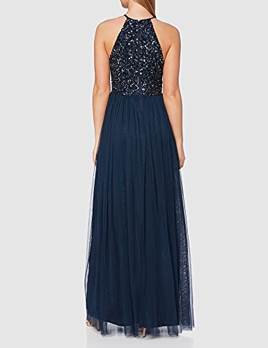 Maya Deluxe Damen Maya Deluxe Maxi-jurk voor dames, Navy, 48 EU, 20 UK 4