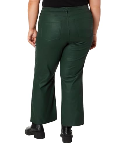 KUT from the Kloth Plus Size Meg High-Rise Fab Ab Wide Leg Raw Hem in Dreamer2
