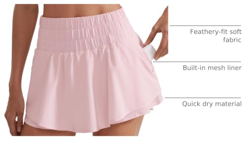 Image of CRZ YOGA Ruffle Skirt Overlay Athletic Shorts | High Waisted, Quick Dry, Lightweight, Flowy, A Zip Pocket, for Women