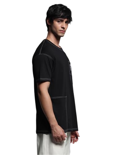 Image of Jack & Jones Men's Printed Round Neck Cotton Oversized Tshirt