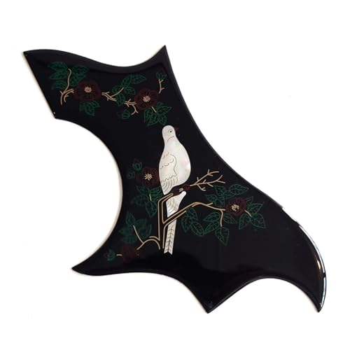 Guitar Pickguard Acoustic Guitar Pickguard Pickguard Dove Thickness 2mm Black And Dark Brown(1)