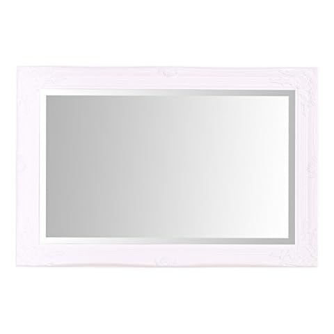 Select Mirrors Rhone Wall Mirror - French Vintage, Rococo Baroque Style, Shabby Chic Home Decor - 60cm x 90cm (2x3 ft) (White Matt) Cover