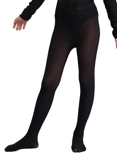 Kaerm Kids Girls Rip-Resistant Semi-Sheer Dance Tights High Waist Footed Leggings Ballet Practice Pantyhose2