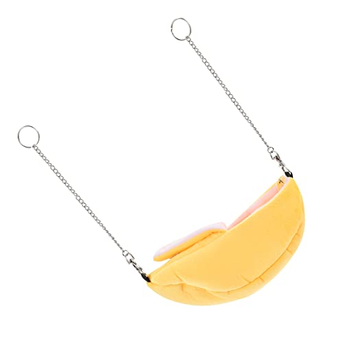 Abaodam Cama Colgante De Hámster De Banana Cálida para Pequeños Casa Nido Colgante para Hámster y Otros Roedores Accesorios para Jaulas