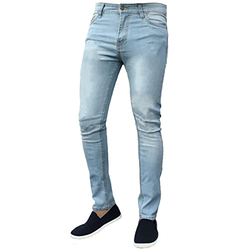 Men's Slim Fit Stretch Skinny Jeans Casual Comfy Denim Pencil Pants Stylish Washed Tapered Leg Jean Trousers2