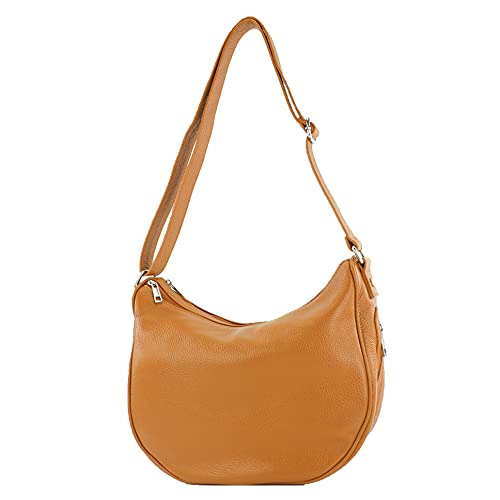 Sac à bandoulière en cuir véritable italien modamoda de T222 pour femme élégante