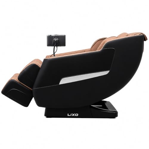 Image of Lixo Massage Chair-LI4400A, Comfort with 22 Auto Wellness Programs, 4 Innovative Features, Rotary Switch, Bluetooth & LCD Screen | Prime Triple-Core Massage Chair for Full Body (LI4400A Brown+Black)
