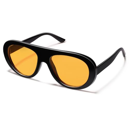 Image of VANLINKER Oversized Retro Aviator Sunglasses for Women Men Chic 70s Vintage Style Trendy 2026 Chunky Sun Glasses VL9865