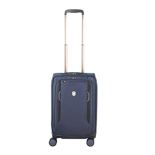 Victorinox WT 6.0 Softside Spinner Luggage, Blue, Expandable Carry-On, Frequent Flyer (22