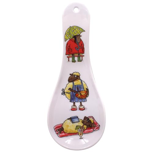 The Leonardo Collection Finola Stack Sheep Spoon Rest | Durable Spoon Rest Kitchen for Spoons | Tea Spoon Holder for Kicthen & Home | Ideal Utensils Holder & Teaspoon Rest Gift for Women & Men