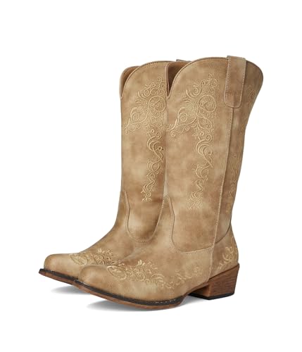 ROPER Judith Vintage Beige Faux Leather 6 M