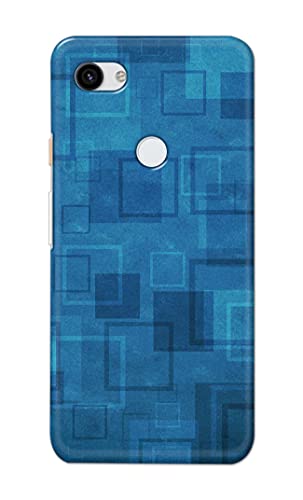 Image of Printed Hard Back Cover Case for Google Pixel 3A Back Cover (Plain Azure Blue) -702