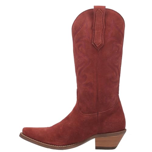 Image of Dingo Womens Out West Embroidered Snip Toe Casual Boots Mid Calf Mid Heel 2-3 inch