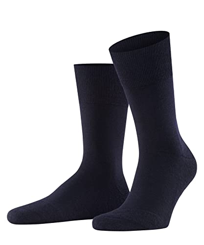 FALKE Herren Socken Airport Plus, Wolle Baumwolle, 1 Paar, Blau (Dark Navy 6370), 43-44