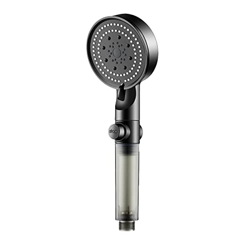 Filtros de mecha de algodón, cabezal de ducha de mano de alta presión con filtro de carbono, cabezal de ducha filtrado con suavizante de agua dura, cabezal de ducha de mano de alta presión, 5 modos de