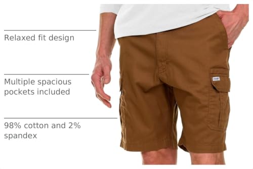 Wrangler Cargo Shorts for Men Big and Tall - Stretch Twill Casual Shorts - image 4