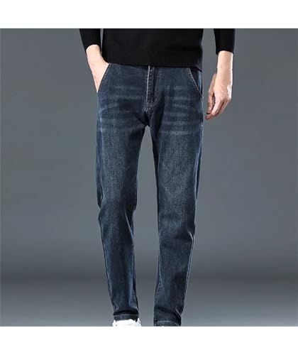 Mnjyihy Men's Fall Slim Fit Jeans Stretch Skinny Work Business Casual Straight Denim Pants3