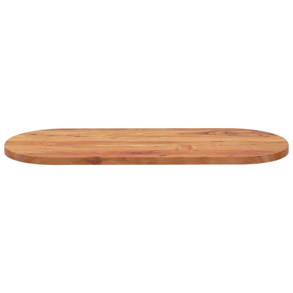 Owalny blat stołu 100 x 40 x 3,8 cm, lite drewno akacjowe, nieobrobione, wytrzymały zapasowy blat stołu do jadalni, wszechstronny, trwały