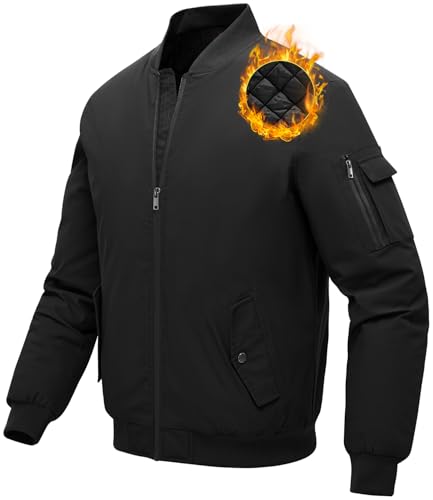 donhobo Herrenjacke Winddichte Bomberjacke Übergangsjacke Freizeitjacke...