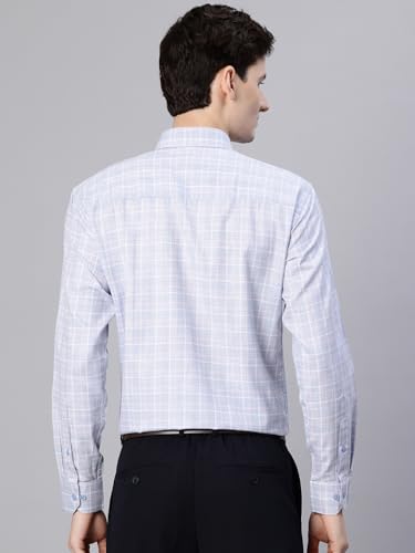 Image of Majestic Man Men's Pure Cotton Slim Fit Checkred Full Sleeve Classic Collar Everyday Formal Shirt