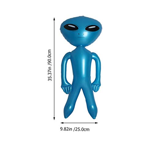 Amosfun Alien opblaasbaar speelgoed Halloween opblaasbare Mars Alien steun groot oog UFO Aliens Halloween… - Image 3