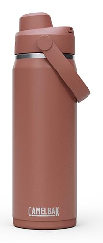 Image of CamelBak Thrive Chug Insulated Stainless Steel Water Bottle, Cold Retention with High Flow Lid for Everyday Hydration and Active Use, 20oz, Sierra Red