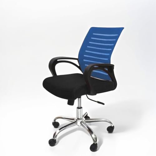 Image of Ngfc Office Chair for Home with Back Support Arm Rest 360 Degree Rotating Office Chair with Tilt Lock Mechanism High Comfort Seating Ergonomic Chair for Home & Office (1, Blue)