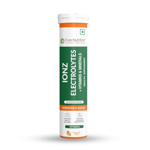 Pure Nutrition Ionz Electrolytes – Zero Sugar Added | 20 Efferves...