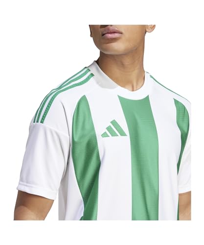 adidas Herren Striped 24 Jersey Shirt, White/Team Green, XL – Ansicht 3