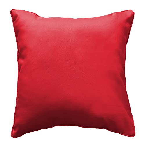 Douceur d'Intérieur, Coussin Déhoussable (60 x 60 cm) Essentiel Rouge, Polyester Uni