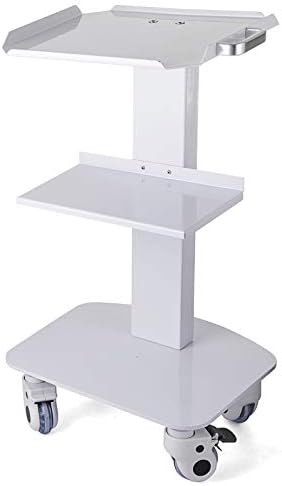 VEVOR 3-Layer Lab Medical Cart White Rolling Cart Lab Medical Equipment Cart Trolley Utility Cart, ul001